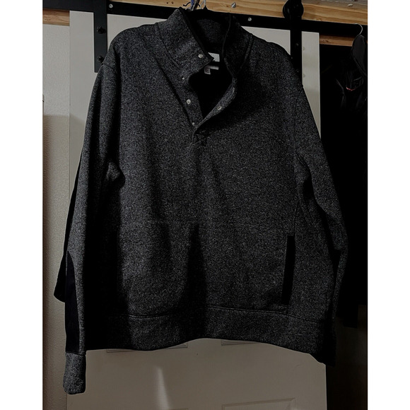 Mens Jacket Pullover XXL Gray Preppy Classy Dressy Elbow Patches Pocket NWOT - Picture 2 of 13